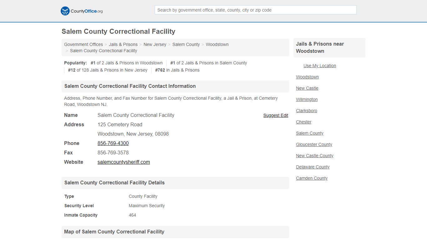 Salem County Correctional Facility - Woodstown, NJ ...