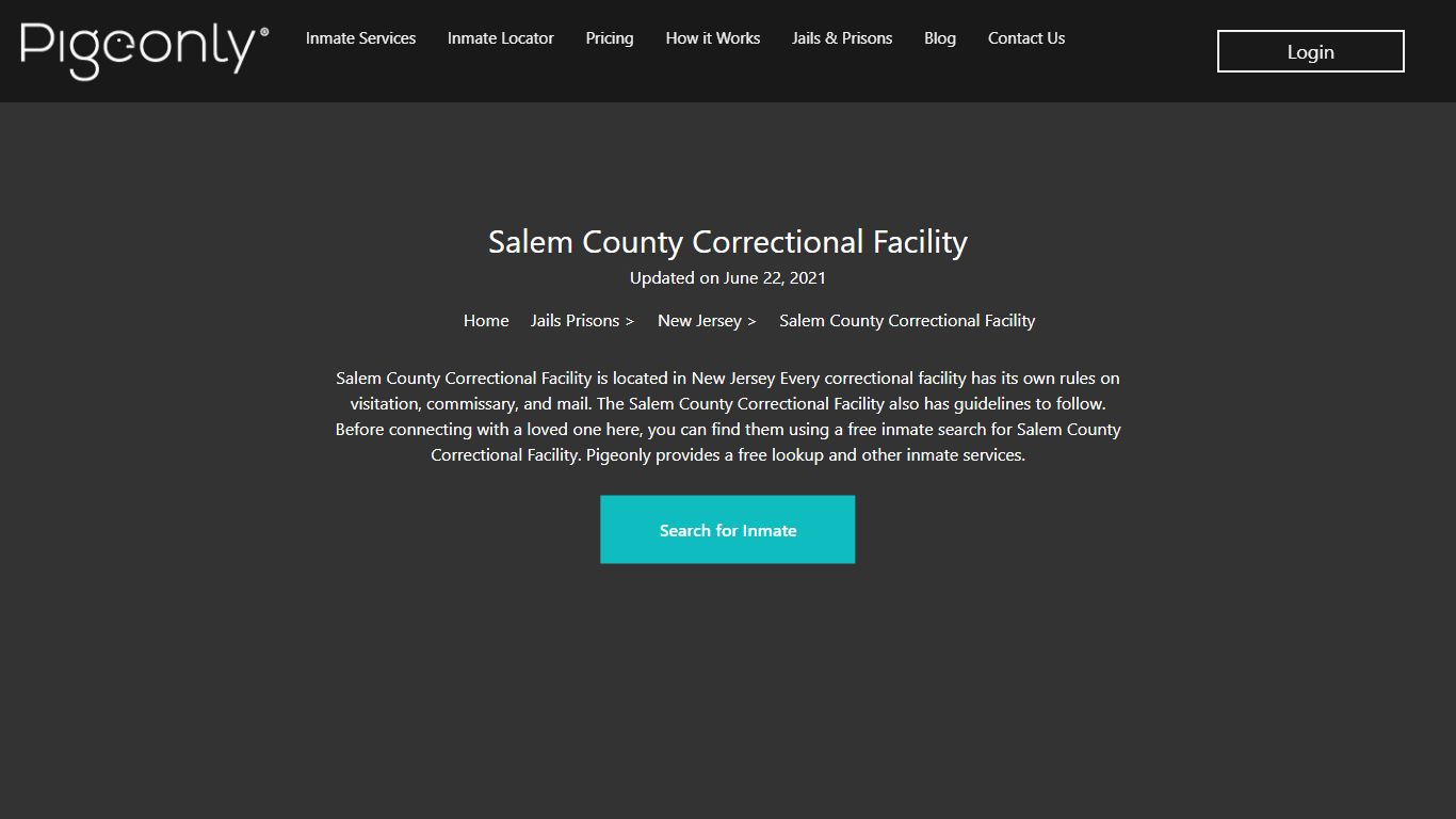 Salem County Correctional Facility Inmate Search | New Jersey