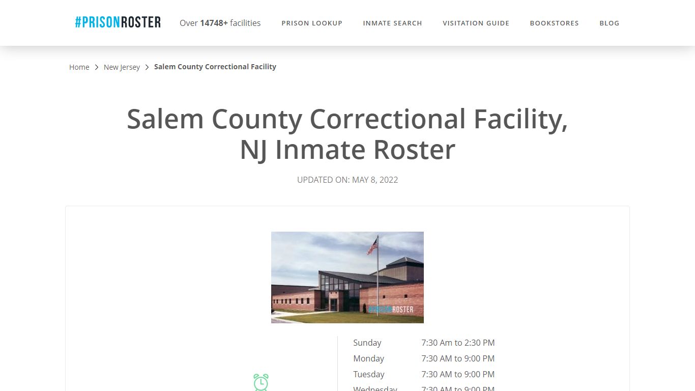 Salem County Correctional Facility, NJ Inmate Roster