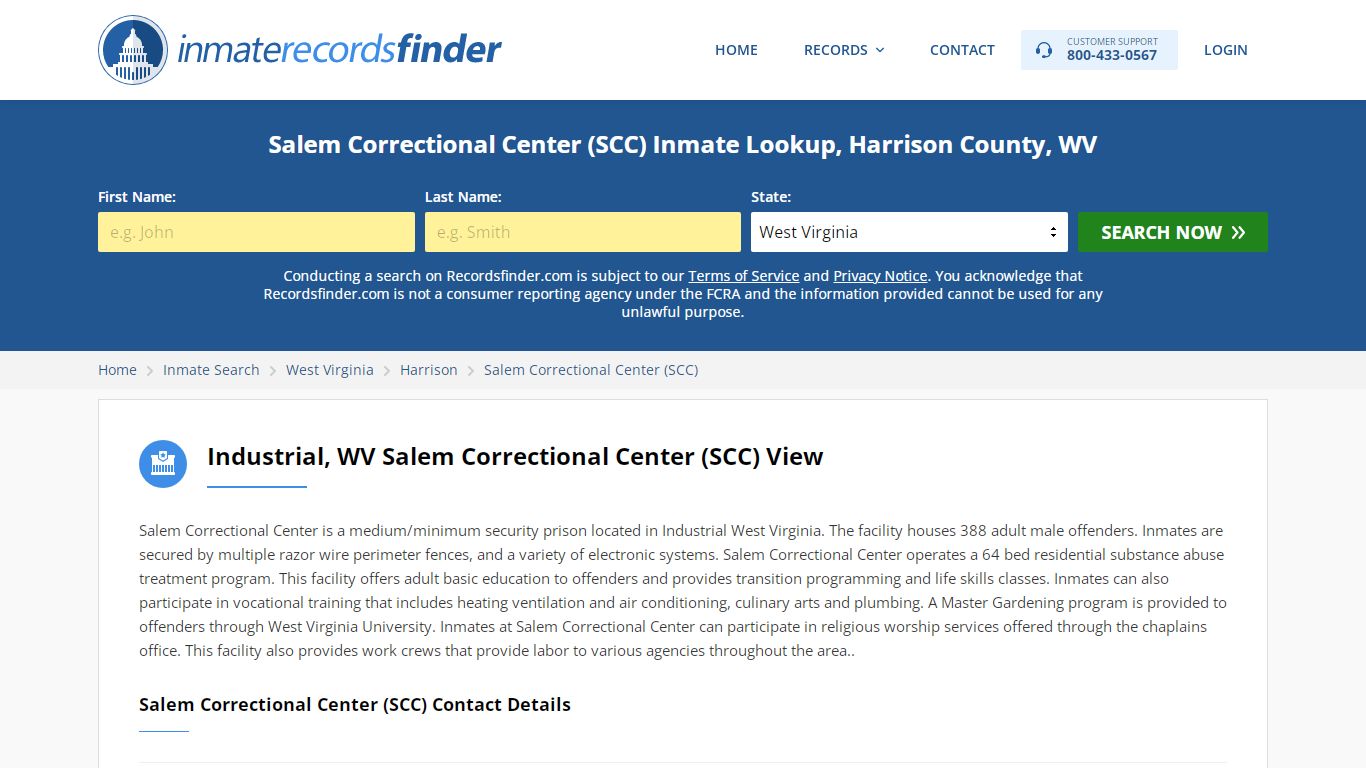 Salem Correctional Center (SCC) Roster & Inmate Search ...